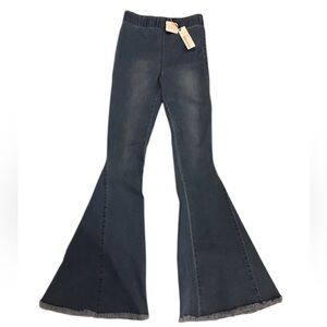 Newbury Kustom High Rise Pull On Bell Bottom Flare Jeans Small NWT